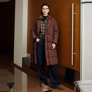 黑色长款 巧克力色 羽绒服1244D22SX3 新品 婉甸2025年冬季