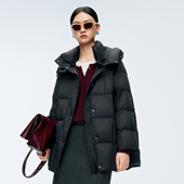黑色中长款 婉甸2025年冬季 新品 羽绒服1244D19GS3