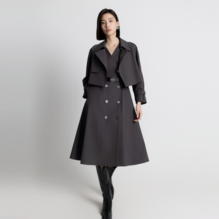 婉甸2025年秋季 深岩石灰两件套风衣1243B05DM4 新品