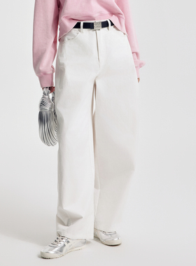 婉甸2026春季新品霜白香蕉裤直筒裤1251P15SX4