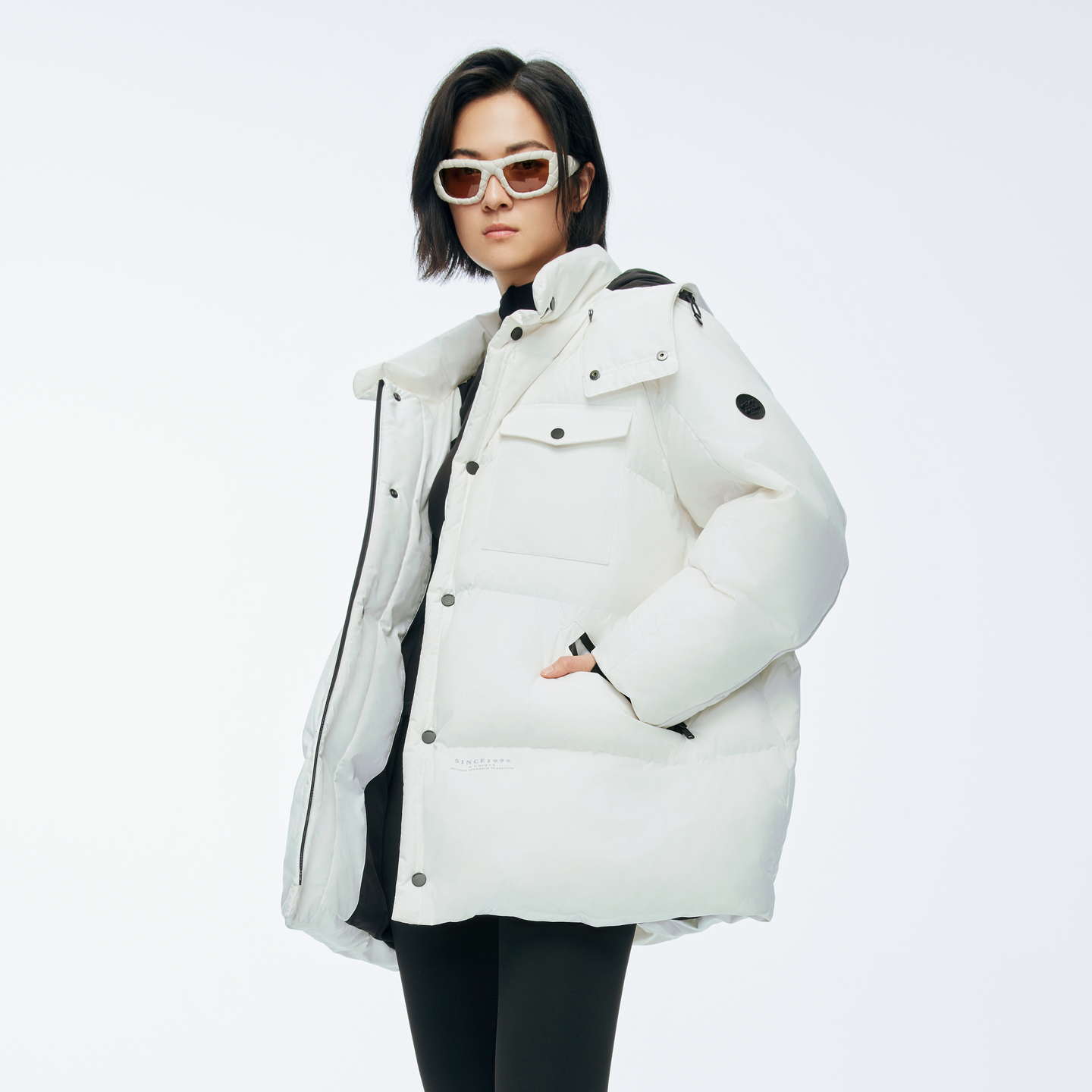 婉甸2025年冬季新品云白派克中长款羽绒服1244D47SX5