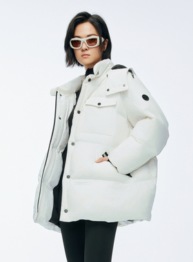 婉甸2025年冬季新品云白派克中长款羽绒服1244D47SX5