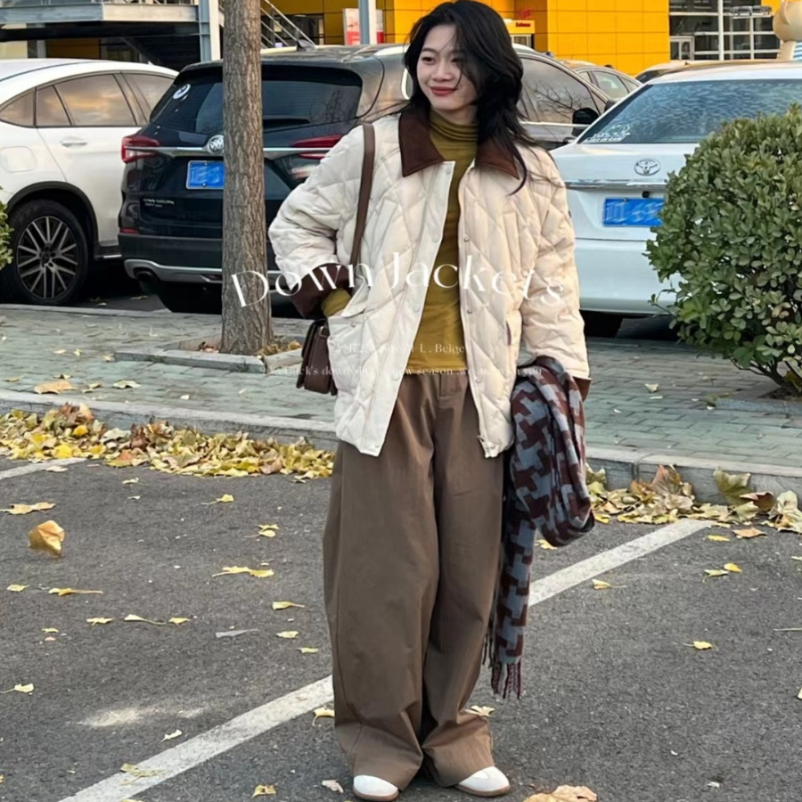 特价 韩国短款羽绒服725 鸭绒90%小翻领无帽休闲通勤女装羽绒服