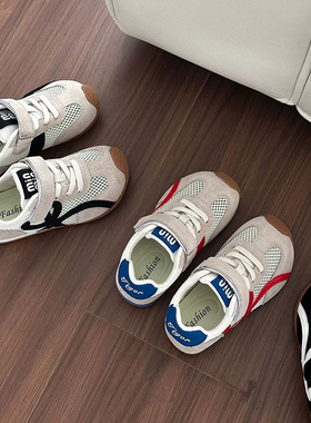 儿童运动鞋春夏季新款透气镂空网面女童德训鞋子轻便男童阿甘网鞋