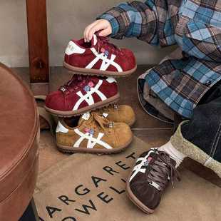 儿童棉鞋秋冬季新款加绒二棉保暖女童阿甘鞋男童丑萌大头面包鞋子