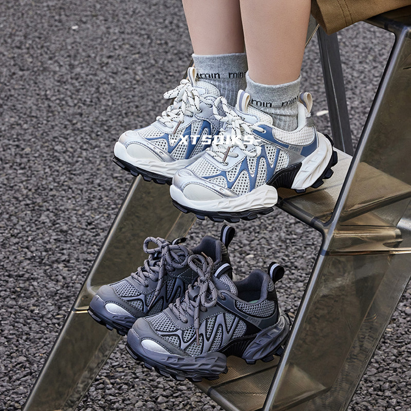 儿童厚底轻便老爹鞋春夏季新款时尚透气网面男女童炫酷休闲运动鞋