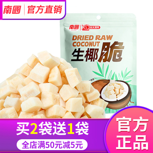 海南特產(chǎn)南國正宗生椰脆塊30g包裝 椰子肉塊椰肉香脆椰子脆片零食