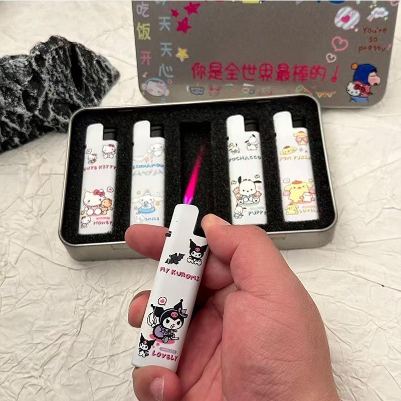 高颜值卡通库洛米创意红焰打火机成品ins女孩子送男友diy手工礼物