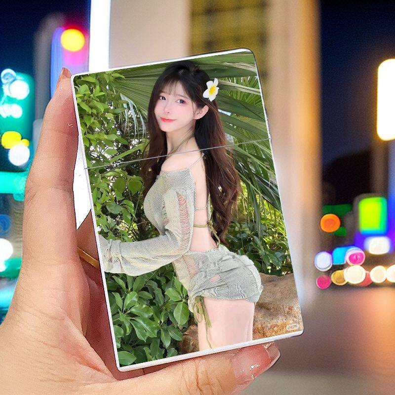 美女翻盖塑料烟盒按压弹盖粗细20支装硬盒防压防潮定制礼物送男友