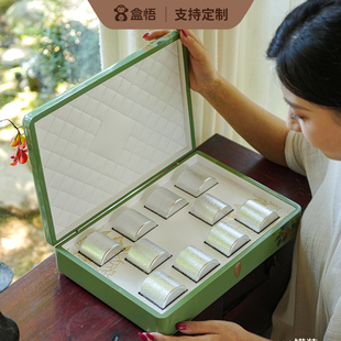 2025高端合金小罐茶包装盒红茶岩茶白茶通用烤漆木盒空礼品盒定制