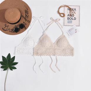 上衣泳装 文胸性感系带女装 波西米亚民族风刺绣短款 泳衣夏季