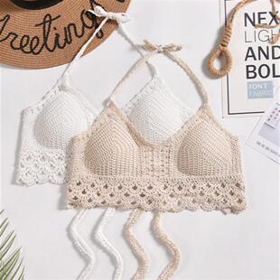 上衣泳装 文胸系带女装 波西米亚民族风 刺绣短款 泳衣性感夏季