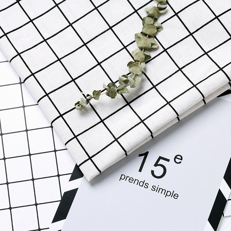 ins黑白格子拍照背景布韩风 食品拍摄道具背景布 小清新 简约文艺