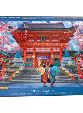 新款 Eurographics 加拿大进口拼图 春天的樱花 1000片成人拼图
