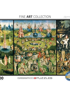 Eurographics 加拿大进口拼图成人拼图木栅慕夏:四季 1000片 玩具