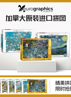 Eurographics加拿大进口拼图梵高星空1000片名画成人益智玩具礼物