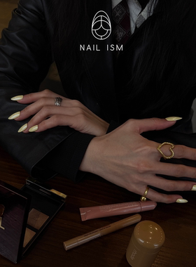 【NAILISM 海莉美甲】蹭粉版柠檬黄奶黄初夏清新白女度假美甲