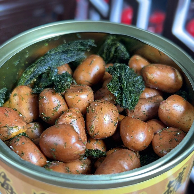 宁波特产海苔花生米开罐即食下酒零食炒货120g苔条花生罐头包邮