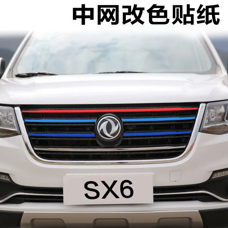 东风风行SX6中网改装贴纸CM7景逸X5 S50汽车装饰改色膜贴色条P