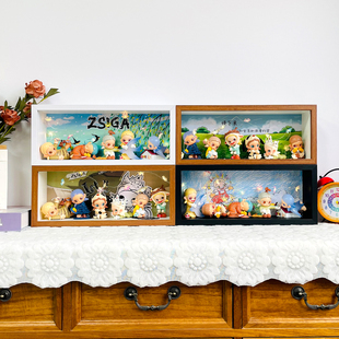 适用泡泡玛特zsiga允许这一切慢下来沿线走的人展示收纳盲盒相框