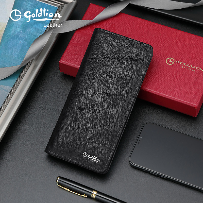 金利来新款男士钱包真皮长款商务皮夹羊皮钱夹手包轻奢银包零钱包