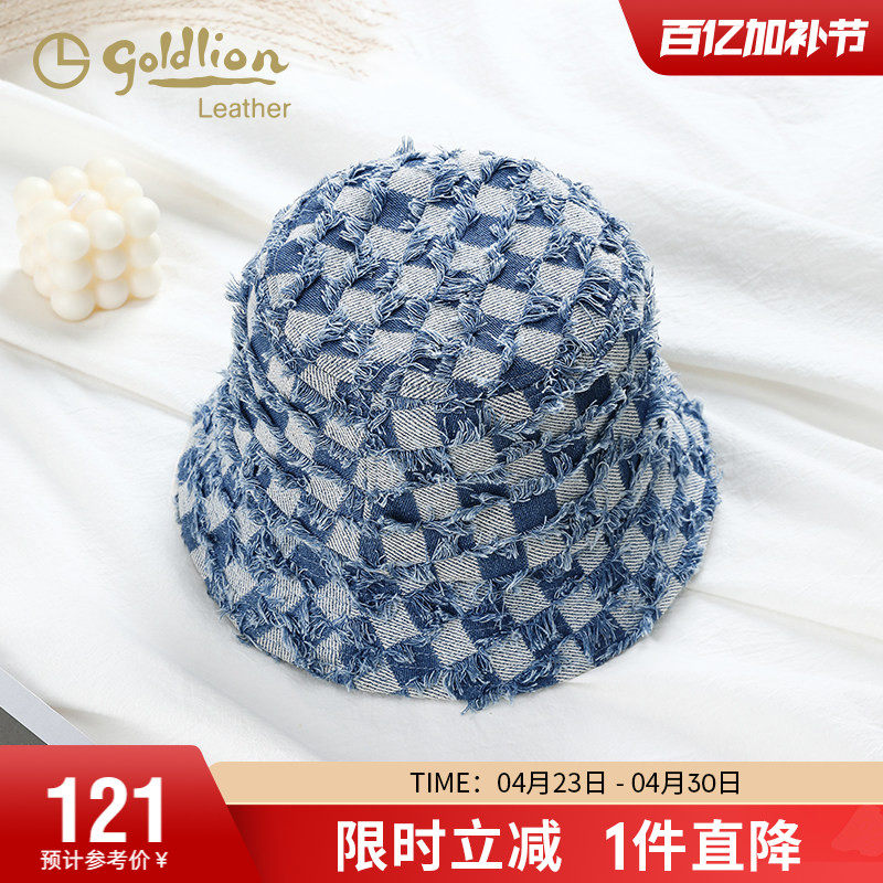 金利来渔夫帽女秋冬季新款大头围显脸小帽子时尚防晒水桶帽盆帽