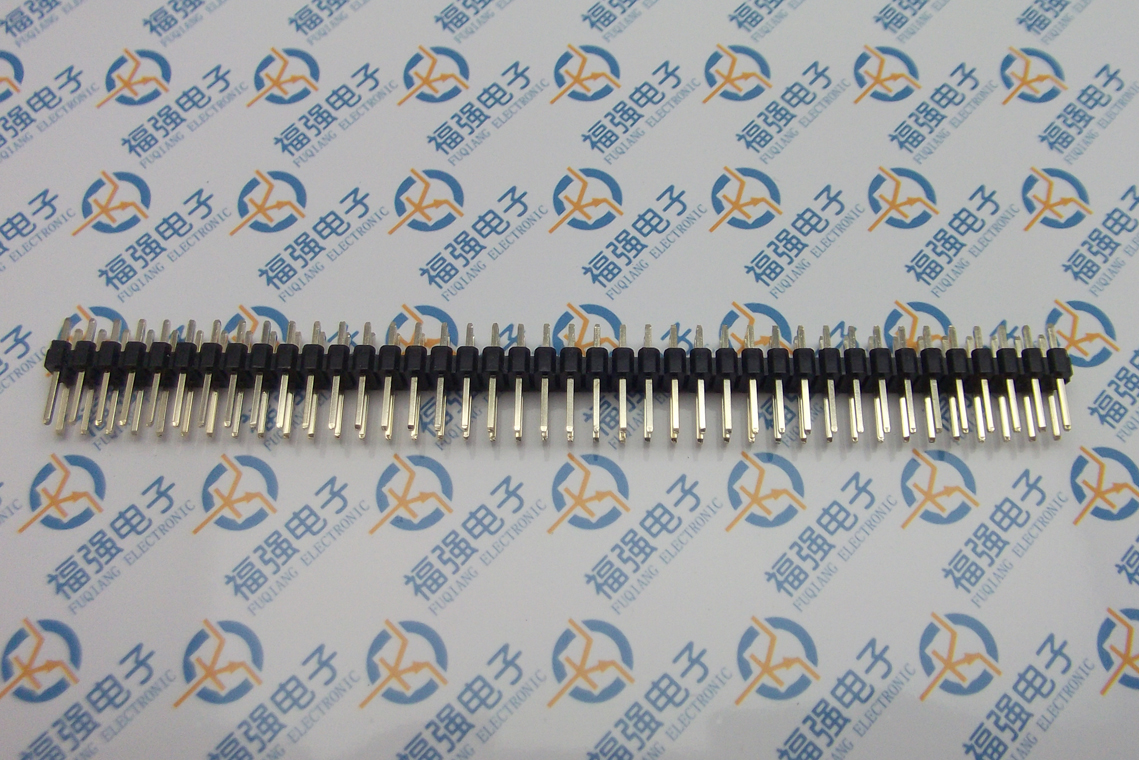 双排镀金长排针 镀金 间距2.54 2*40P 针长11.3mm 双排排针