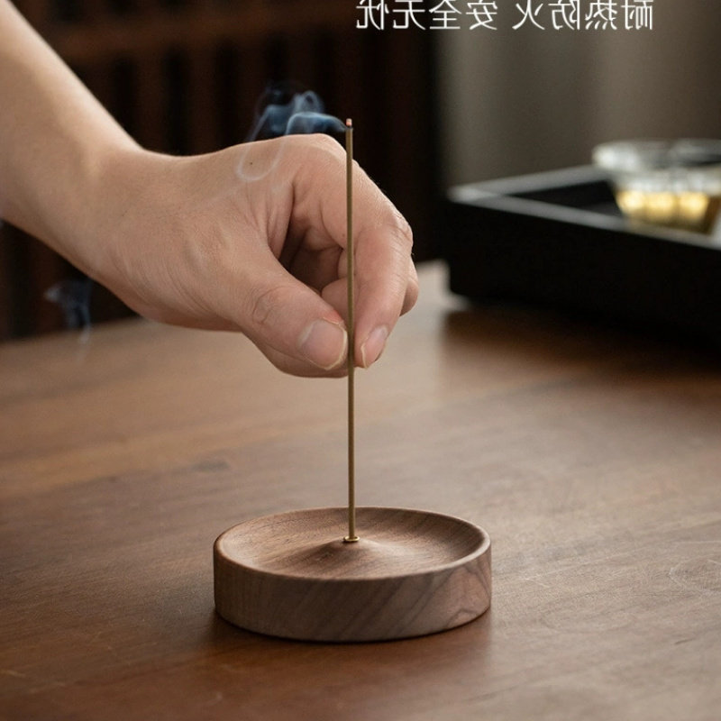 黑胡桃木线香炉312220