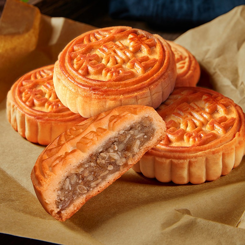 【百补】老鼎丰东北老式五仁月饼枣泥青红丝川酥中秋月饼传统糕点