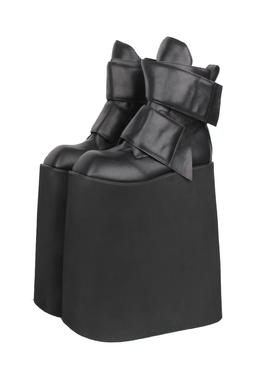 2025朋克PUNK定制超高跟32CM方头双带魔术贴中筒靴M3916