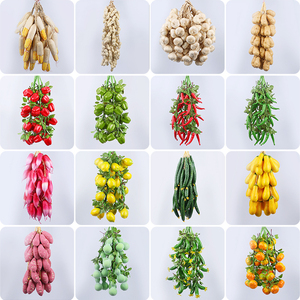 仿真蔬菜水果挂串辣椒苹果玉米大蒜特色饭店农家乐装饰幼儿园教具