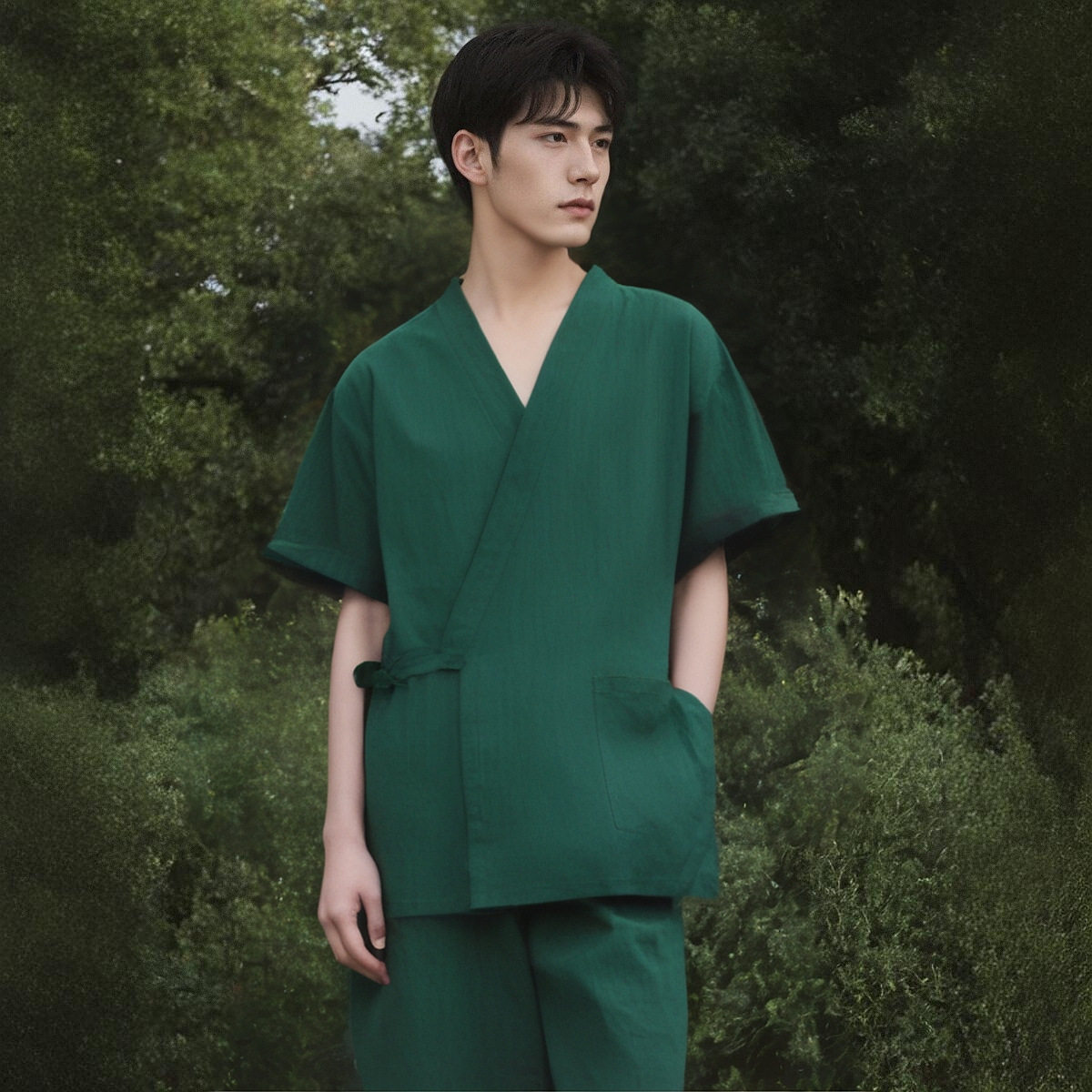 2026新款汗蒸服男款棉和服开衫浴袍洗浴足浴按摩服桑拿服女士睡衣