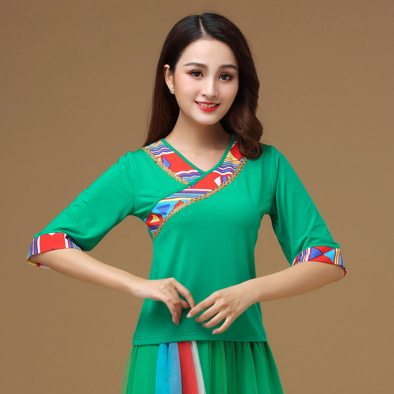 洛神春秋新款广场服装女短袖