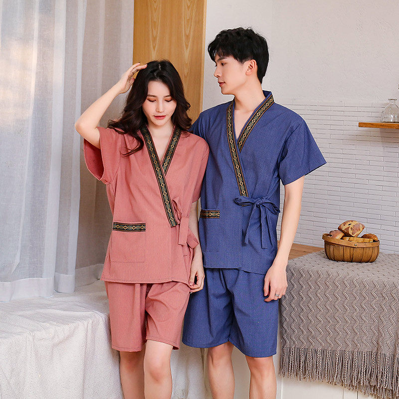 男士开衫按摩桑拿服女