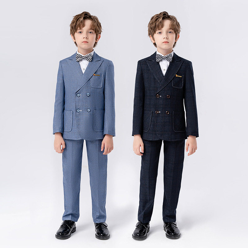 男童西装套儿童帅气钢琴演出服小主持人花童礼服男孩西服2026秋季