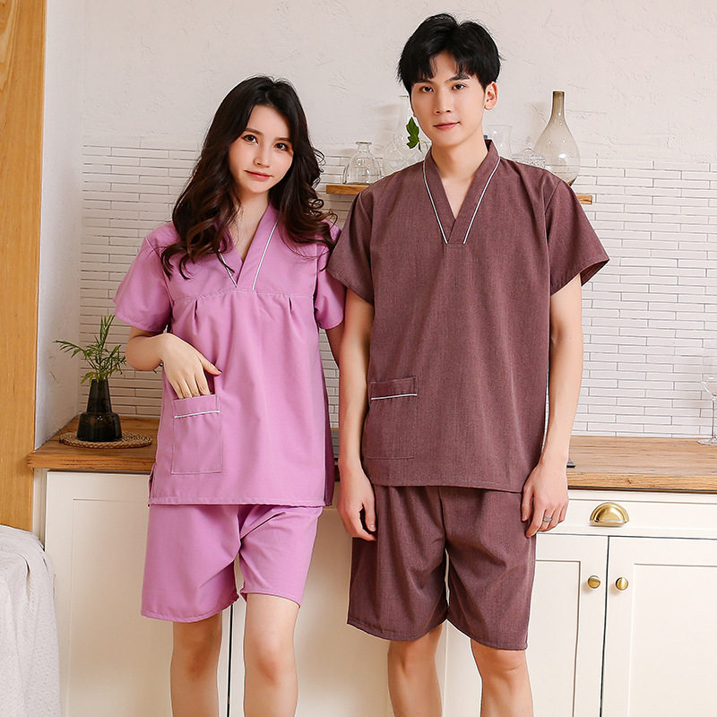 睡衣套装汗蒸服男女情侣桑拿洗浴