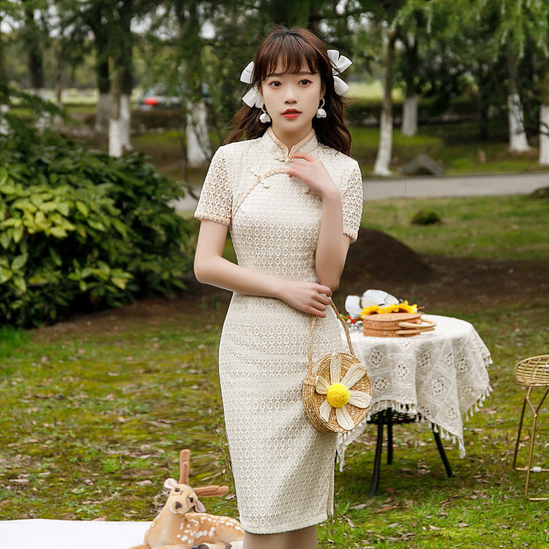 时尚年轻妈妈显瘦少女风学生旗袍