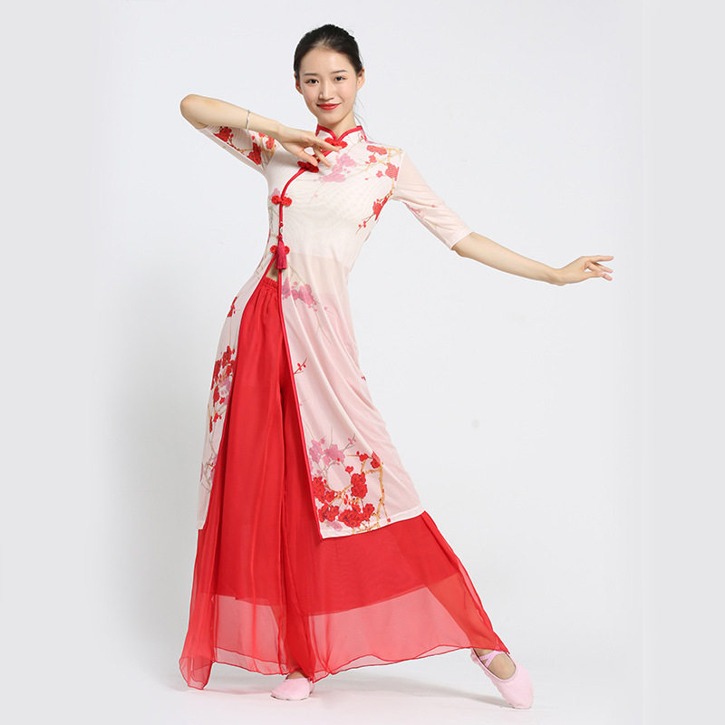 夏季新款旗袍中国成人女广场舞