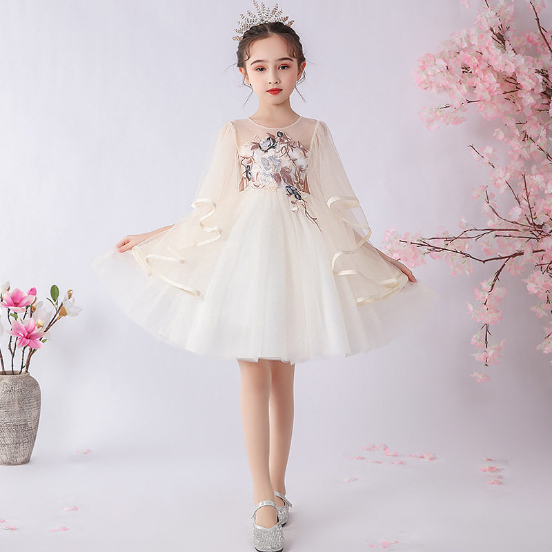 新品女童连衣裙夏季公主裙 女童3-15岁大童礼服裙童装女蓬蓬裙ins