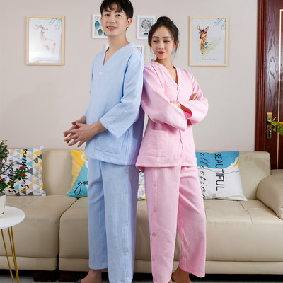 艾灸加厚前后开腿开全棉桑拿服