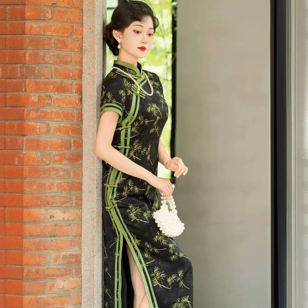 高端旗袍新中式女高级感2025新款夏季日常复古改良国风连衣裙长款