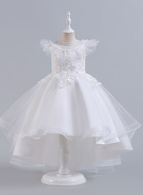 女童连衣裙夏季裙子短袖儿童礼服公主裙生日网纱裙子工厂订单生产