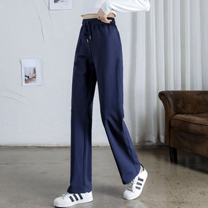 阔腿运动裤女士春秋夏季2026新款薄款直筒长裤子宽松纯棉休闲卫裤