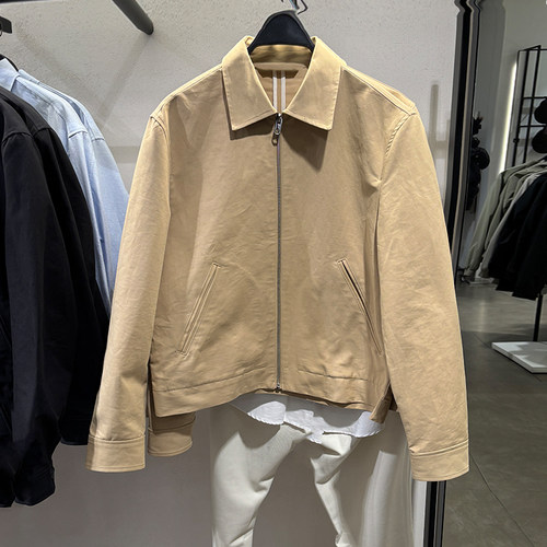 za obasov男装2025秋装新款翻领休闲拉链夹克外套上衣3046360700