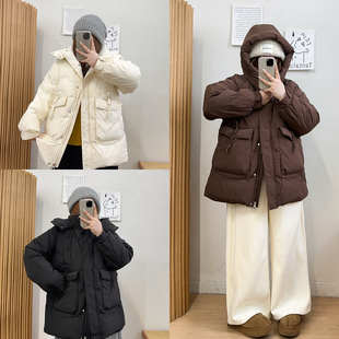 新款 胖mm冬季 显瘦韩系白鸭绒保暖连帽多色羽绒服外套 女装 宛宛大码