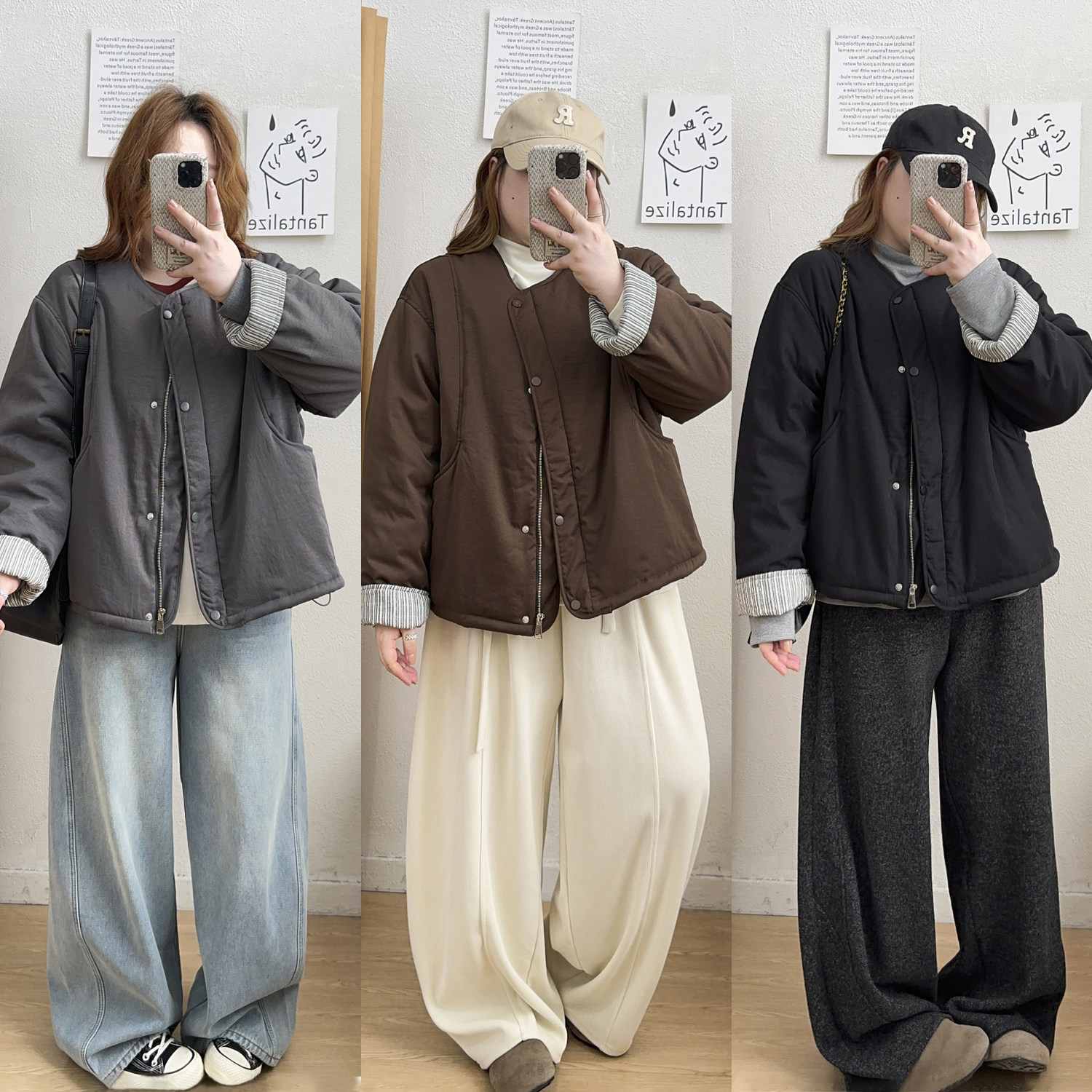 宛宛大码女装2025冬季胖mm复古宽松圆领棉衣棉服保暖外套显瘦上衣,女装/女士精品,大码棉服,淘宝优惠券,粉丝福利购,淘宝优惠卷