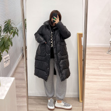宛宛大码胖MM立领棉服女2021冬加厚小个子中长款棉衣袄面包服外套