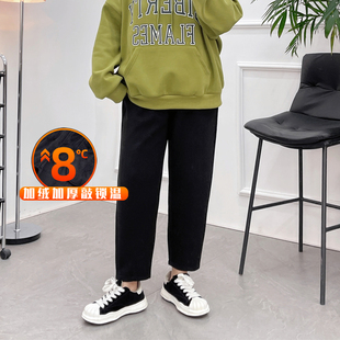 休闲宽松显瘦星空呢哈伦萝卜裤 女200斤胖MM冬季 子 加绒毛呢裤 大码