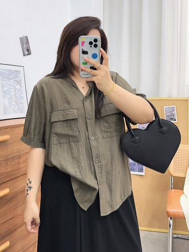宛宛家短袖衬衫百搭时尚