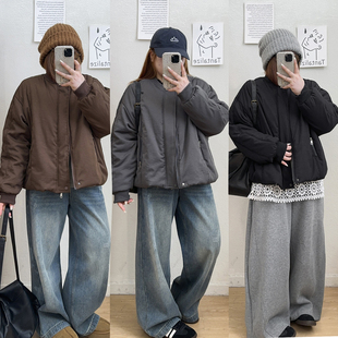 胖MM轻薄保暖棉服宽松百搭休闲外套上衣 女装 宛宛大码 2025秋冬新款